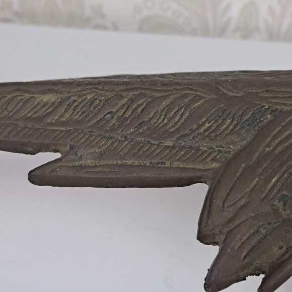 Brass Pheasant Bird Free Standing Carved Detail Vintage MCM Figurine - Picture 7 of 14